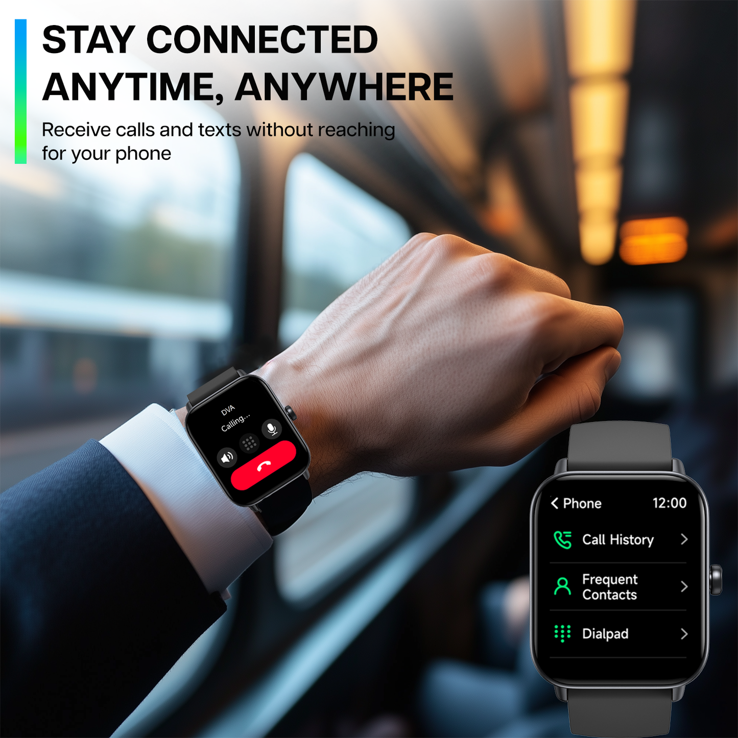 MiracoRun Smart Watch for iPhone and Android, Men & Women, Alexa Built-In, 1.8-inch Smartwatch with Texts and Bluetooth Calls, 100+Sports Mode, IP68 Waterproof - MiracoRun