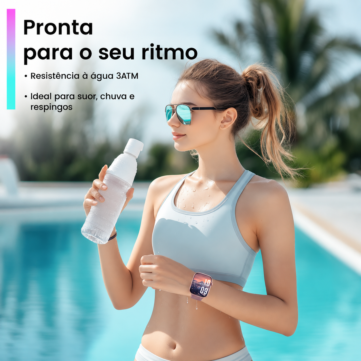 Smartwatch Hombre Mujer AMOLED 1.99'' Negro Con Llamadas Bluetooth, 100 Modos Deportivos, Monitor De Salud Y Resistencia Al Agua 3ATM - MiracoRun