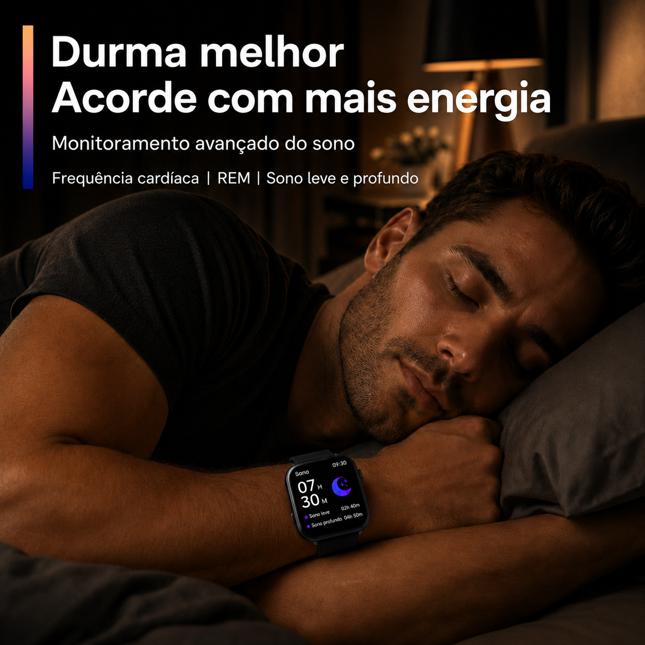 Smartwatch Hombre Mujer AMOLED 1.99'' Negro Con Llamadas Bluetooth, 100 Modos Deportivos, Monitor De Salud Y Resistencia Al Agua 3ATM - MiracoRun