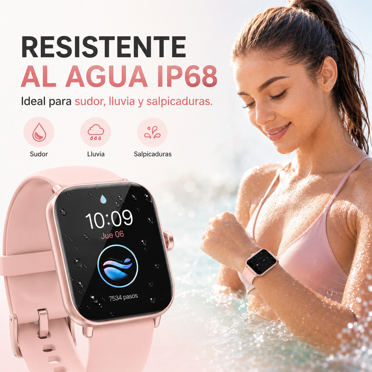 MiracoRun Women's Smartwatch with Alexa, 1.85" Display, Bluetooth Calling, IP68 Water Resistant, Compatible with Android and iPhone, 24-Hour Health and Sleep Monitor, 2 Interchangeable Straps - MiracoRun