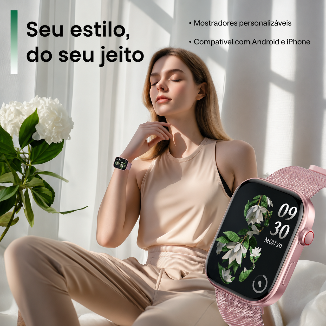 Smartwatch Hombre Mujer AMOLED 1.99'' Negro Con Llamadas Bluetooth, 100 Modos Deportivos, Monitor De Salud Y Resistencia Al Agua 3ATM - MiracoRun