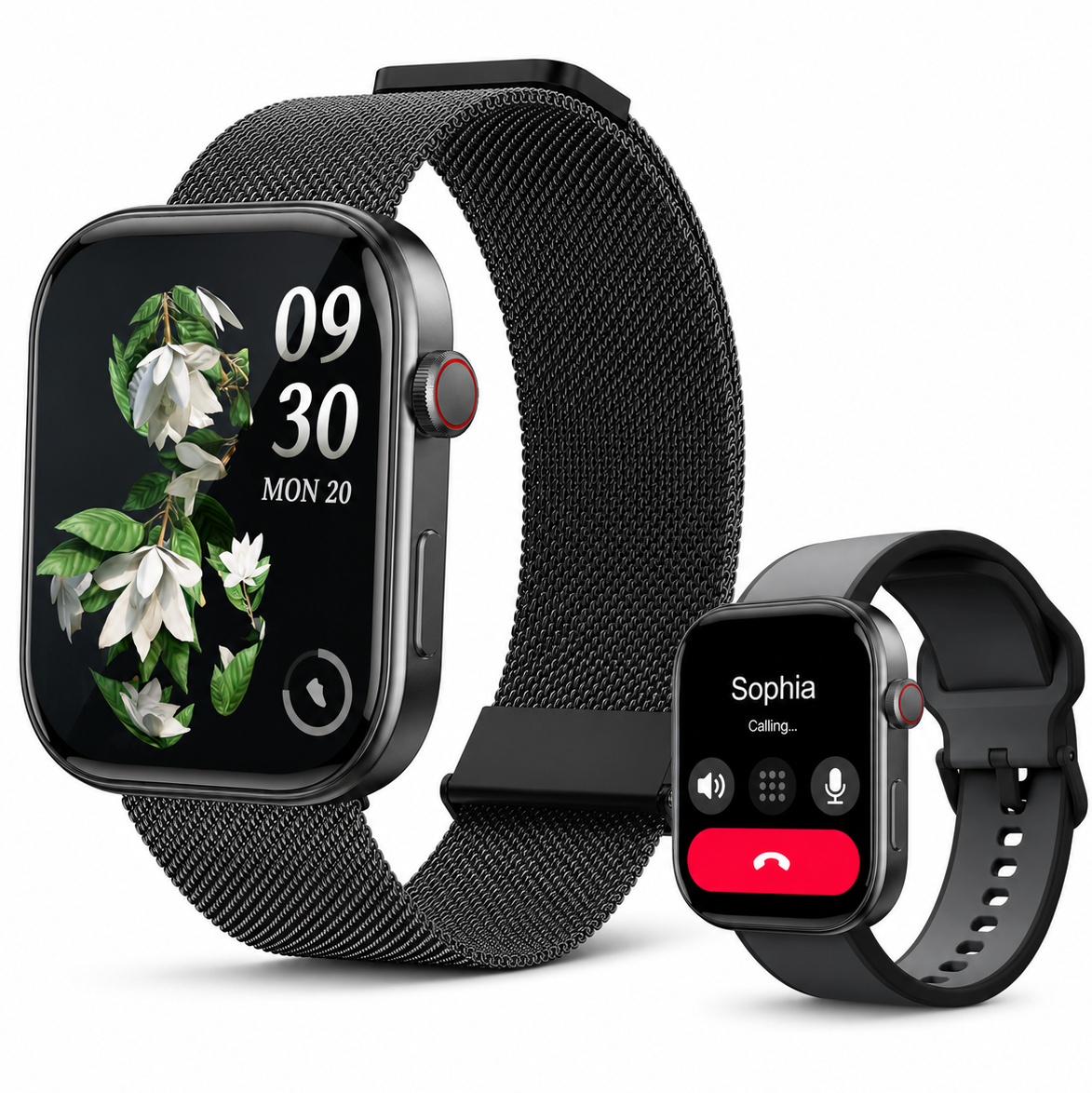 Smartwatch Hombre Mujer AMOLED 1.99'' Negro Con Llamadas Bluetooth, 100 Modos Deportivos, Monitor De Salud Y Resistencia Al Agua 3ATM