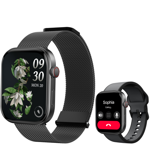 MiracoRun Pink Smartwatch for Women, 1.99" AMOLED Display, Bluetooth Calls, Notifications, Activity Tracker, Waterproof, Compatible with iPhone and Android - MiracoRun