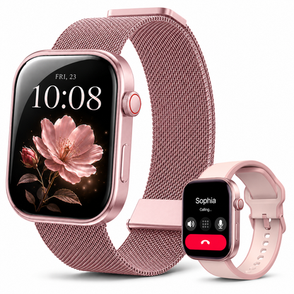 Smartwatch Hombre Mujer AMOLED 1.99'' Negro Con Llamadas Bluetooth, 100 Modos Deportivos, Monitor De Salud Y Resistencia Al Agua 3ATM - MiracoRun