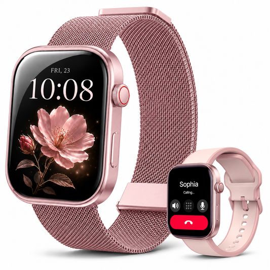 Smartwatch Hombre Mujer AMOLED 1.99'' Negro Con Llamadas Bluetooth, 100 Modos Deportivos, Monitor De Salud Y Resistencia Al Agua 3ATM - MiracoRun