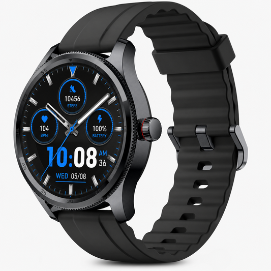 MiracoRun Smart Watch for iPhone & Android, Outdoor Fitness Watch with Bluetooth Phone Call & Texts, Alexa Built-in, 1.39" Round Touch Screen, 14 Days Battery Life