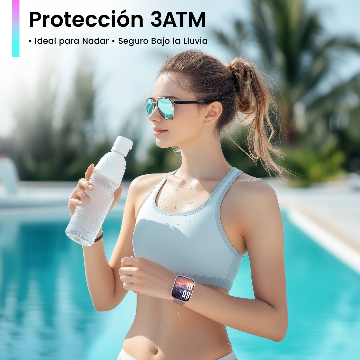 Smartwatch Hombre Mujer AMOLED 1.99'' Negro Con Llamadas Bluetooth, 100 Modos Deportivos, Monitor De Salud Y Resistencia Al Agua 3ATM